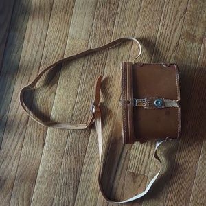 Vintage binocular carrying case leather